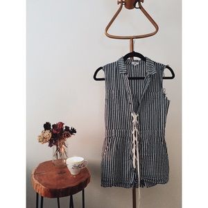 Vintage Striped Sailor Romper XS